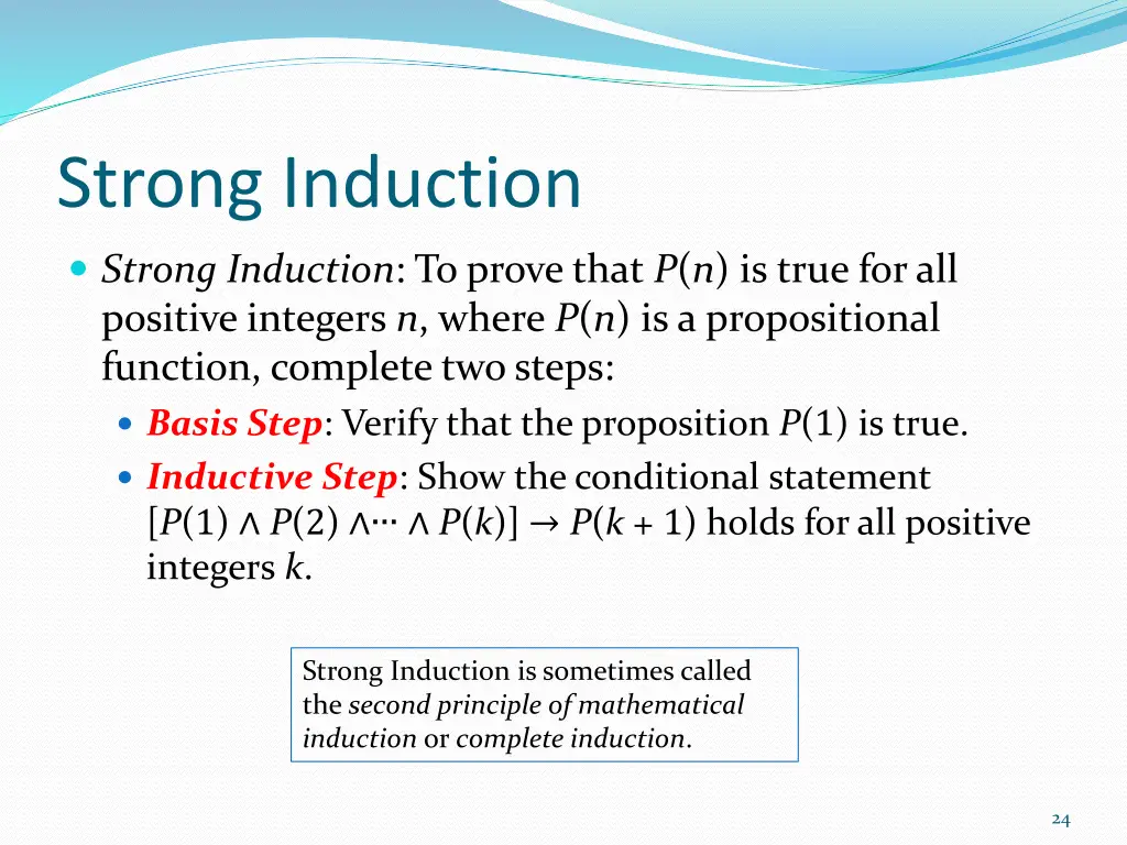 strong induction