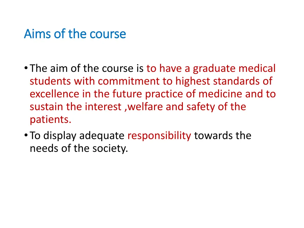aims of the course aims of the course