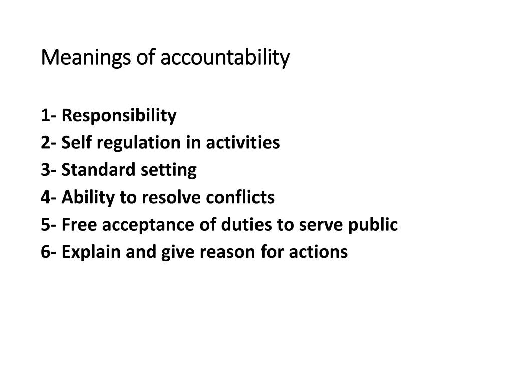meanings of accountability meanings