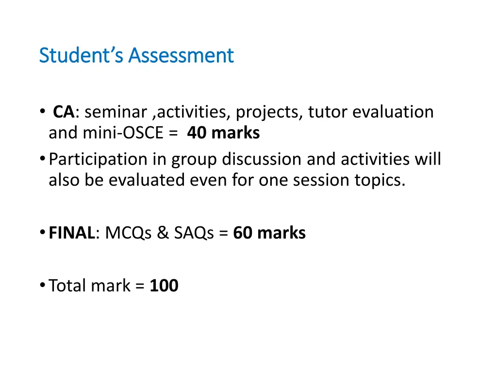 student s assessment student s assessment