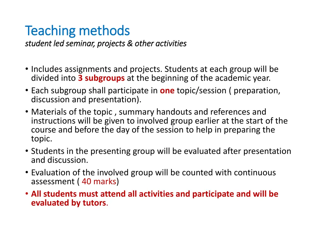 teaching methods teaching methods student