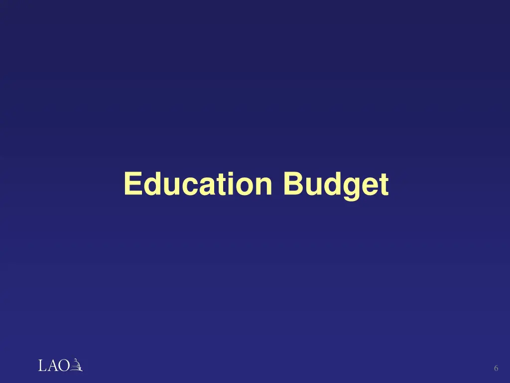 education budget