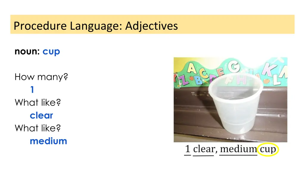 procedure language adjectives 1