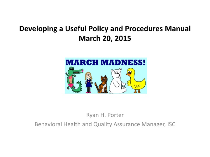 developing a useful policy and procedures manual