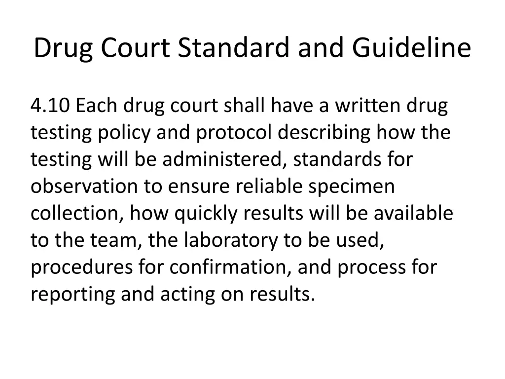 drug court standard and guideline