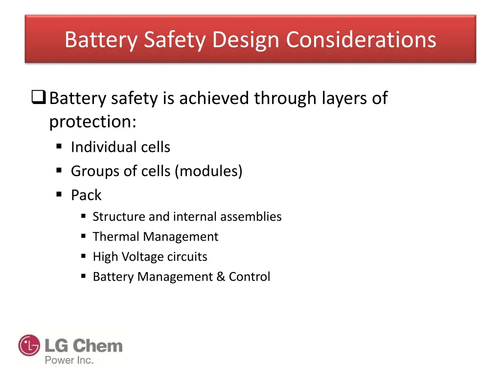 battery safety design considerations