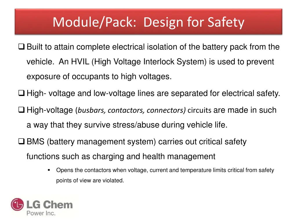 module pack design for safety 1