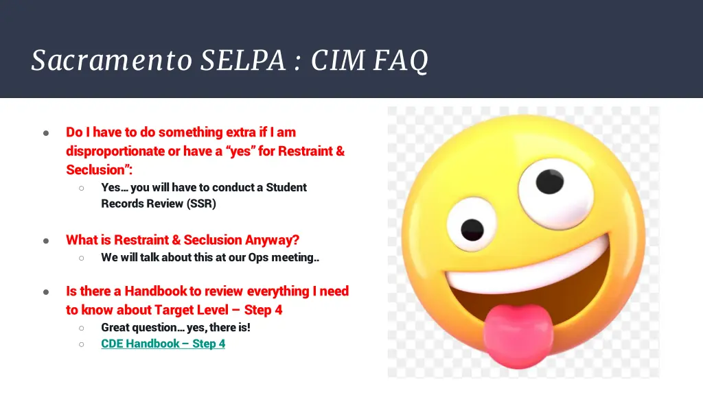 sacramento selpa cim faq 1