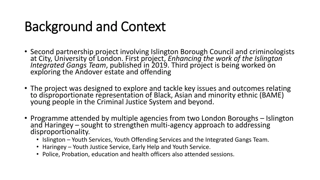 background and context background and context