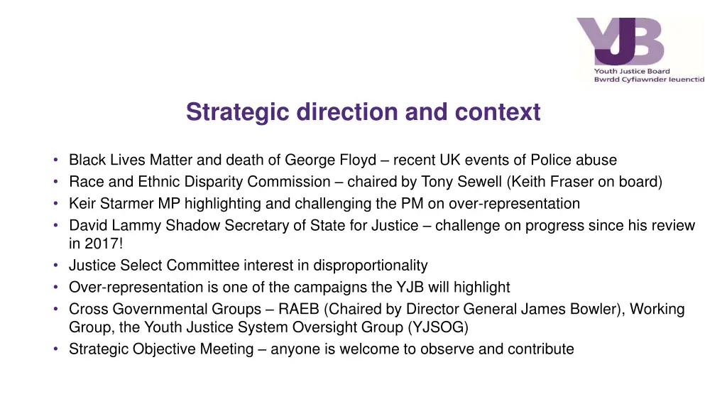 strategic direction and context
