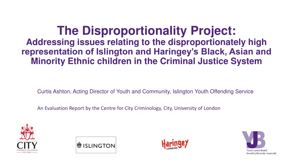 the disproportionality project addressing issues