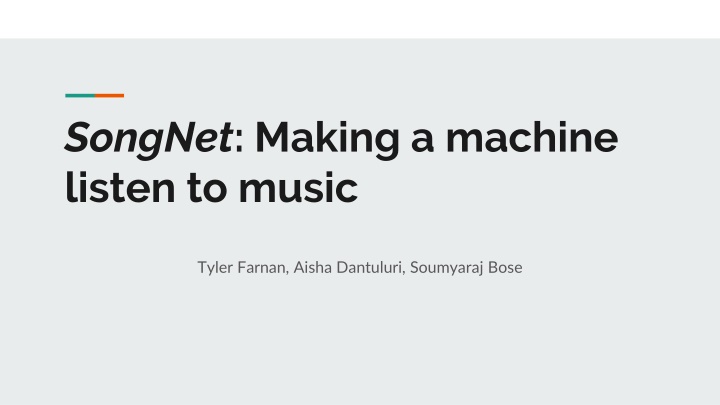 songnet making a machine listen to music