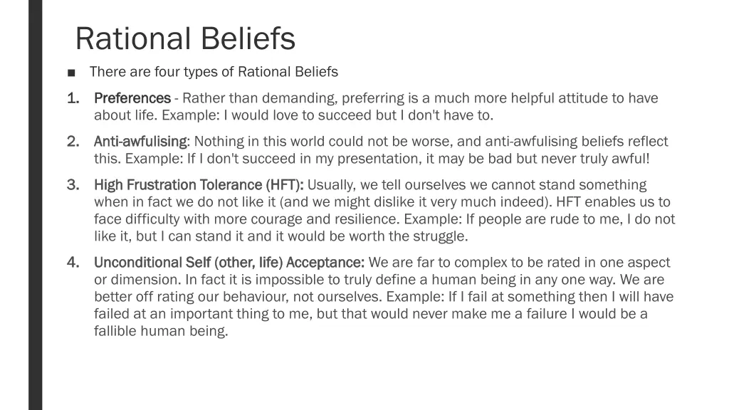 rational beliefs there are four types of rational