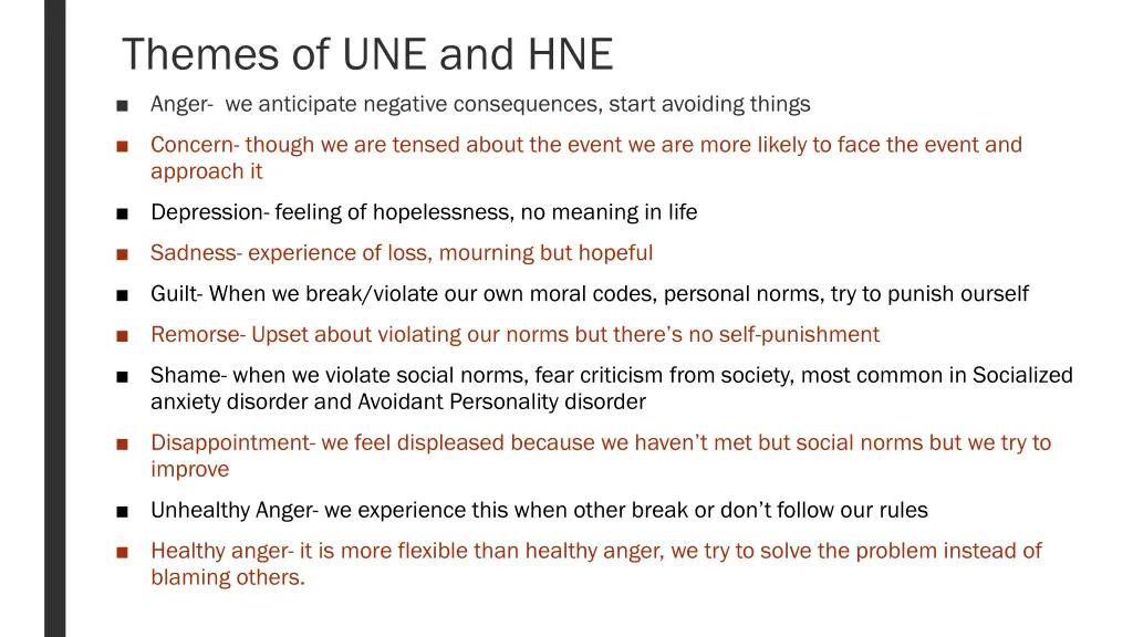 themes of une and hne anger we anticipate