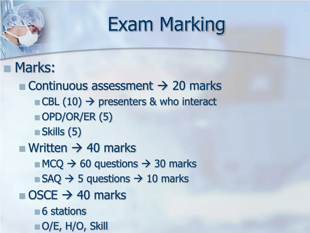 exam marking