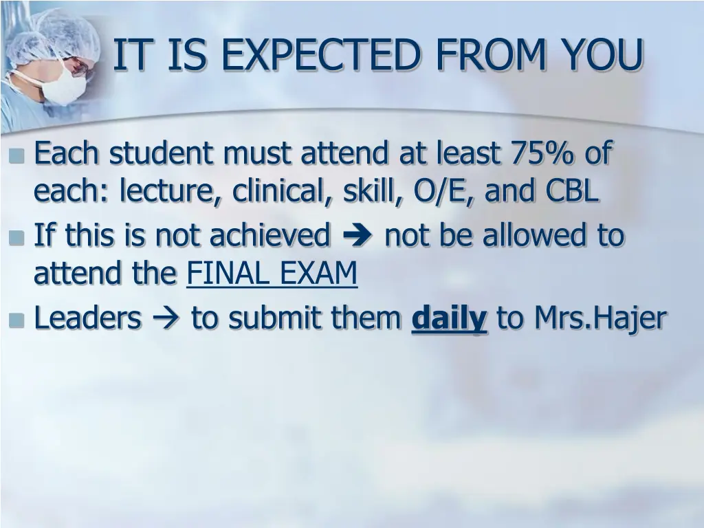 it is expected from you 2