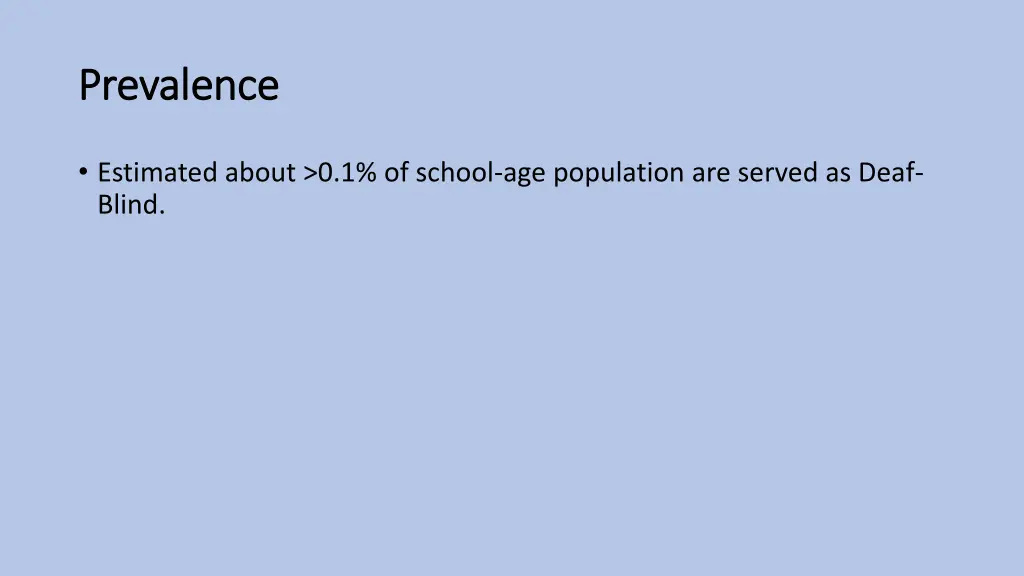 prevalence prevalence