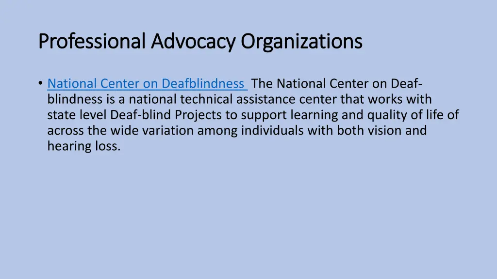 professional advocacy organizations professional