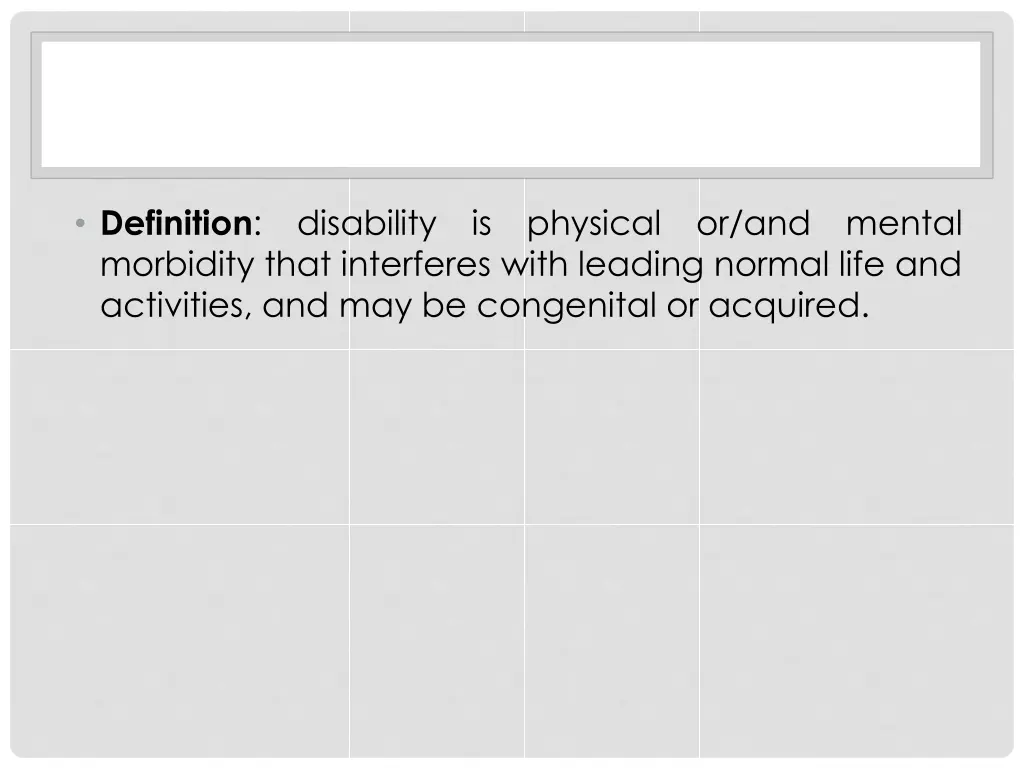 definition morbidity that interferes with leading