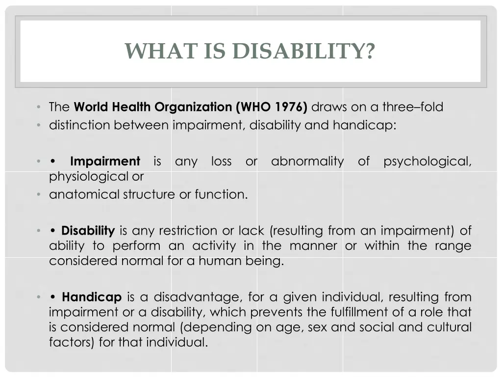 what is disability