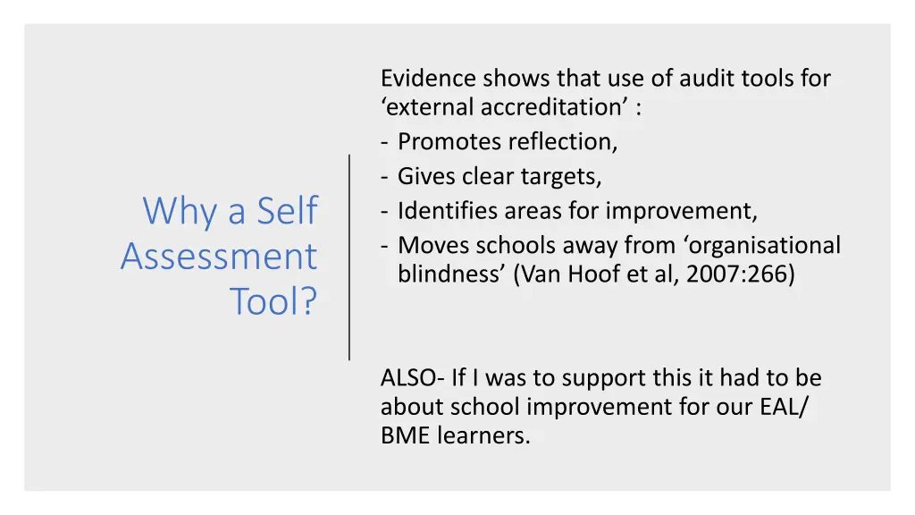 evidence shows that use of audit tools