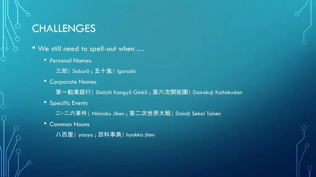 challenges