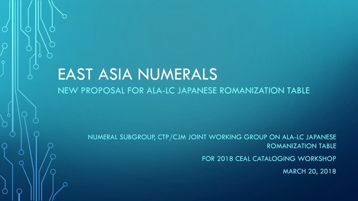 east asia numerals new proposal