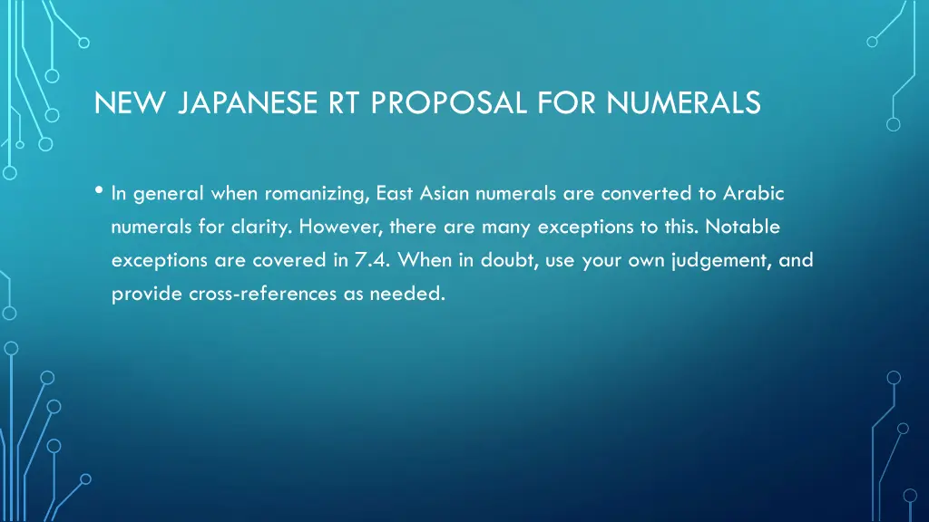 new japanese rt proposal for numerals