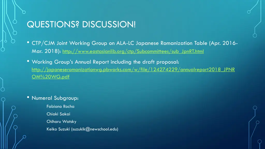 questions discussion
