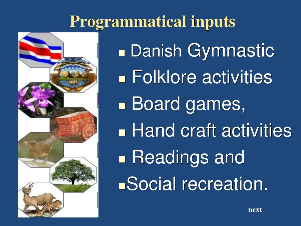 programmatical inputs
