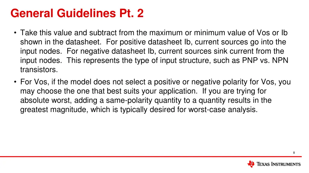 general guidelines pt 2