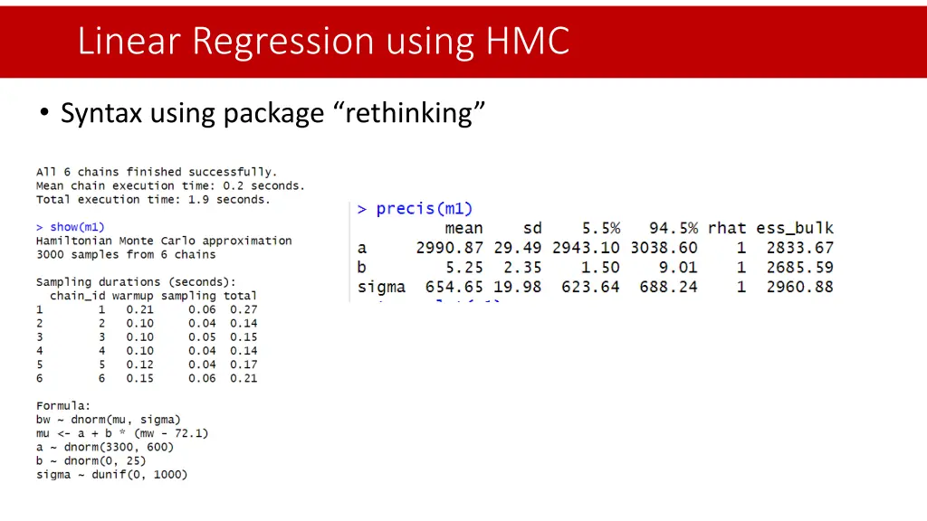 linear regression using hmc 1