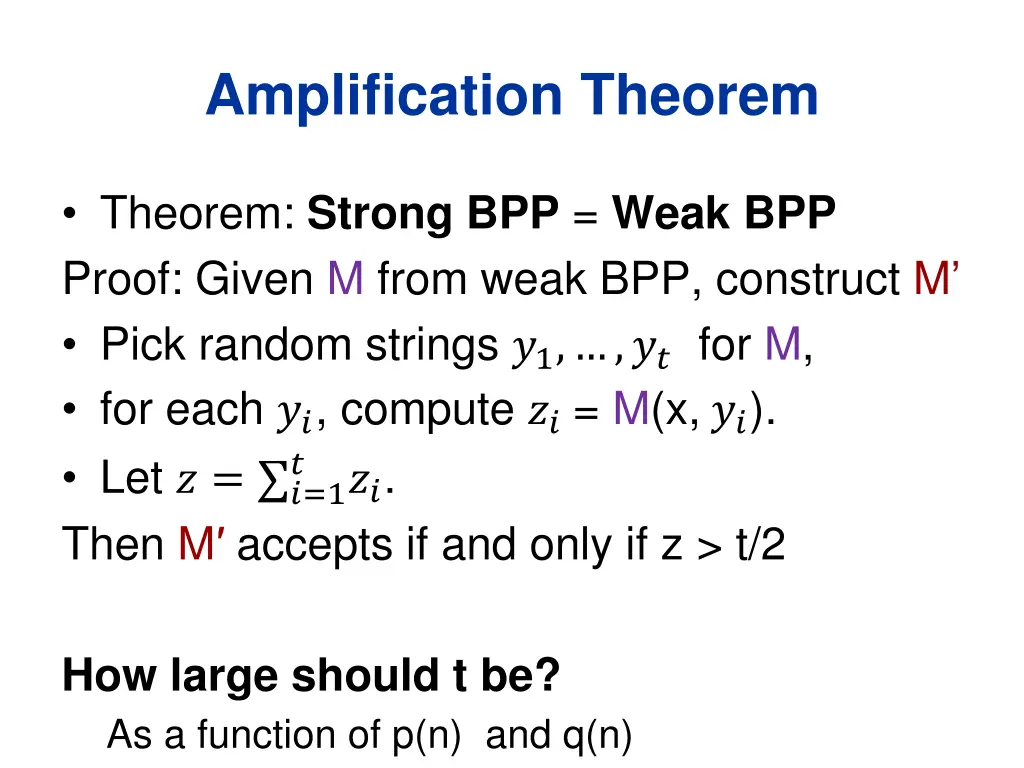 amplification theorem