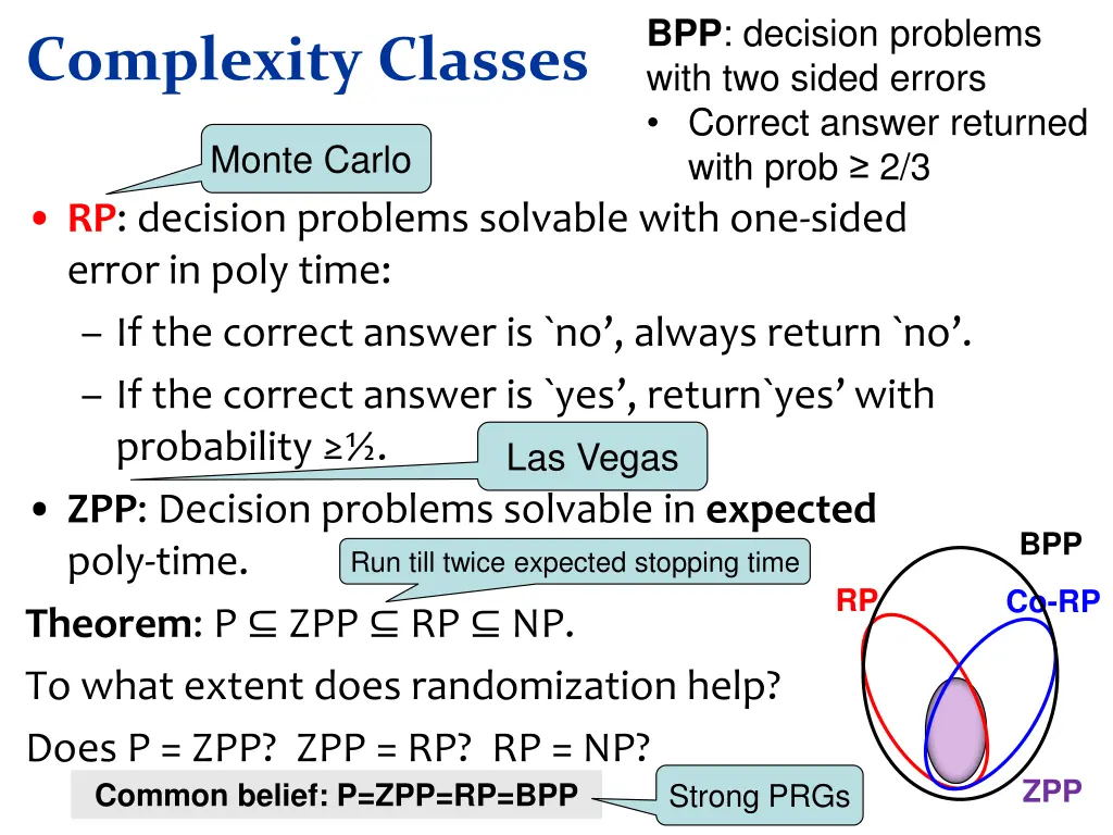 bpp decision problems with two sided errors