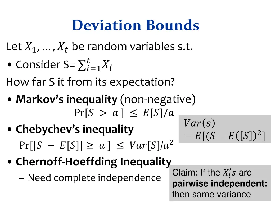 deviation bounds