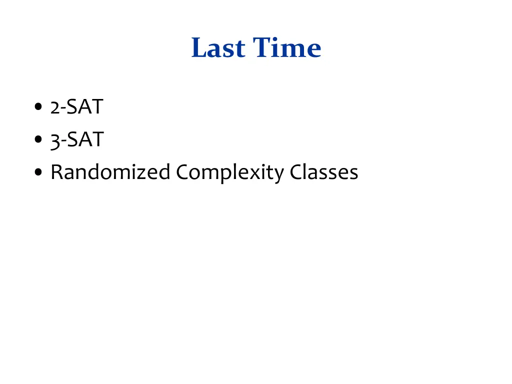last time