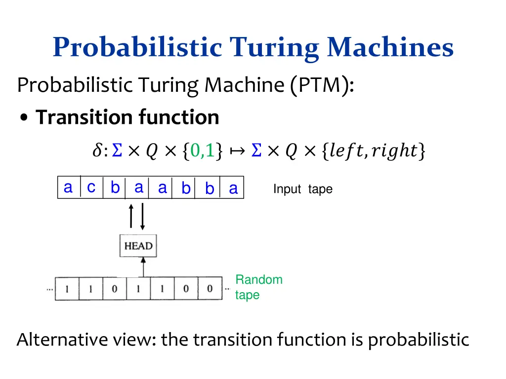 probabilistic turing machines