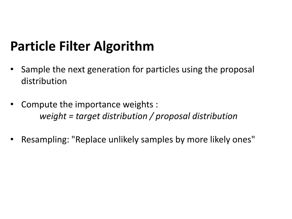 particle filter algorithm