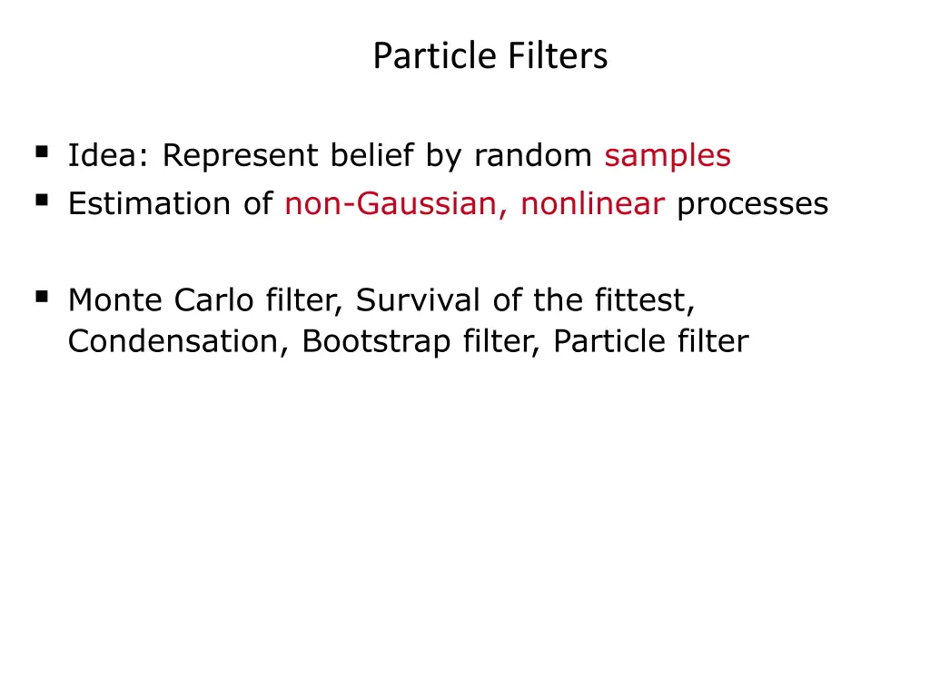 particle filters