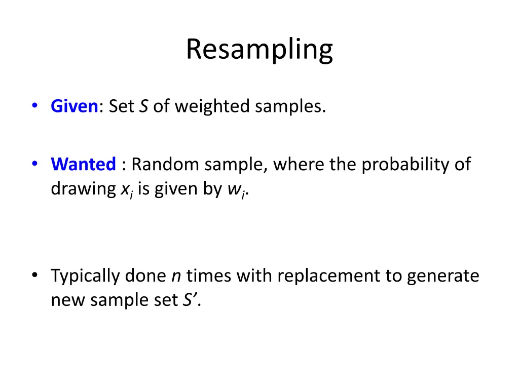 resampling