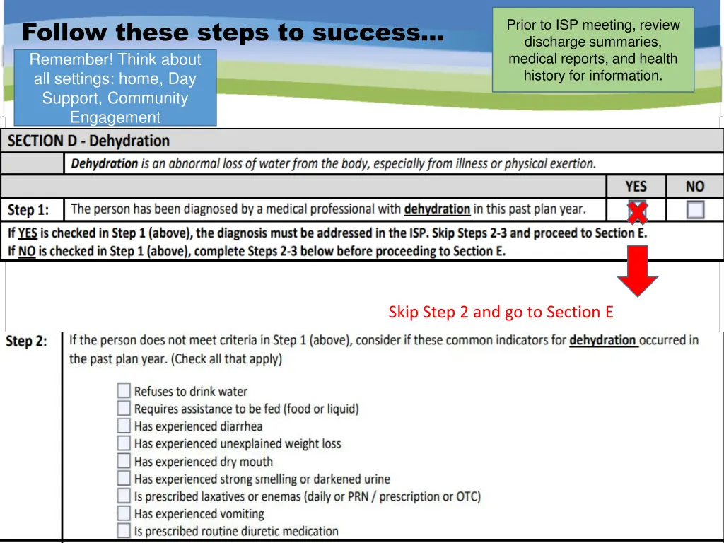 follow these steps to success remember think