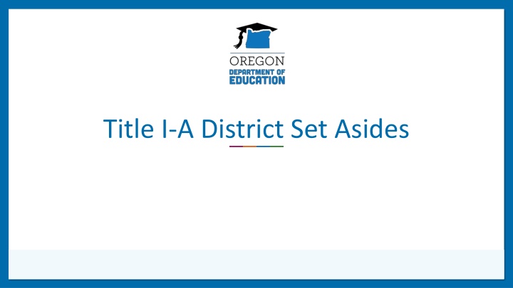 title i a district set asides