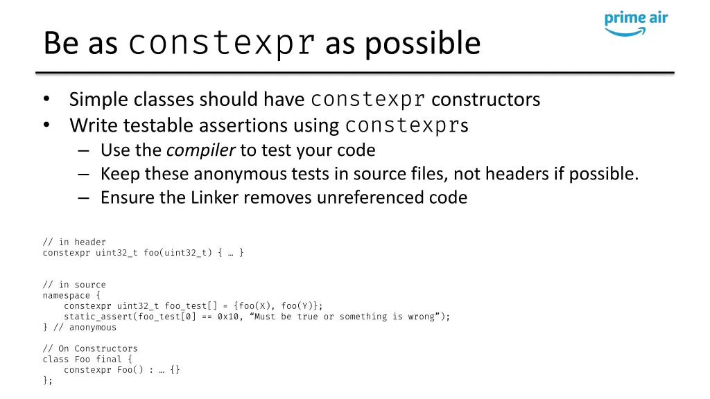 be as constexpr as possible