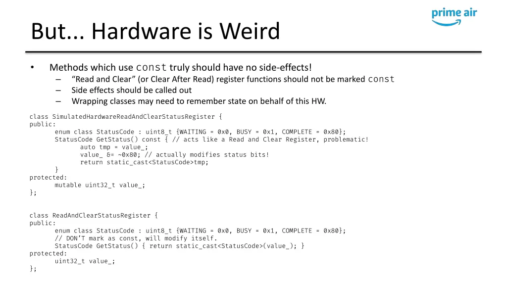 but hardware is weird