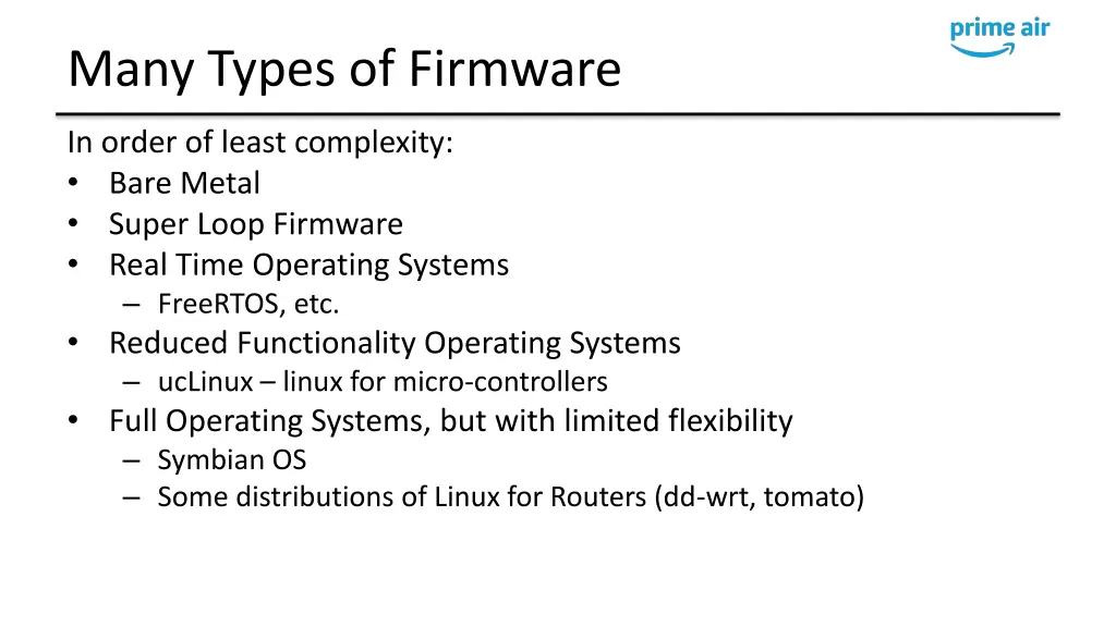 many types of firmware