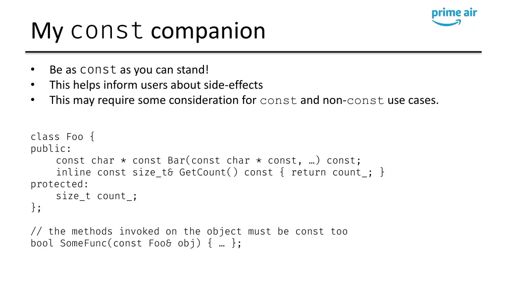 my const companion