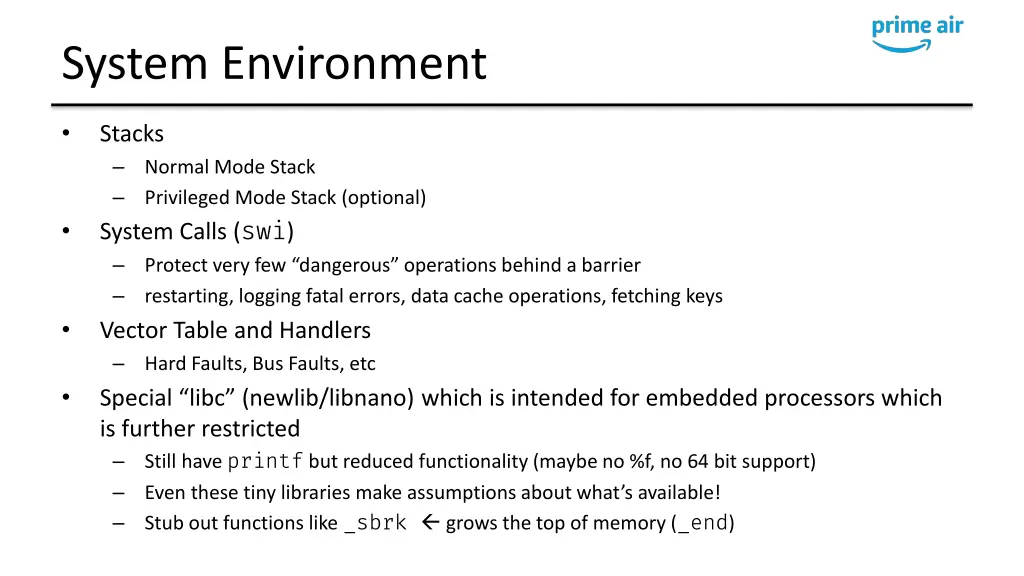 system environment