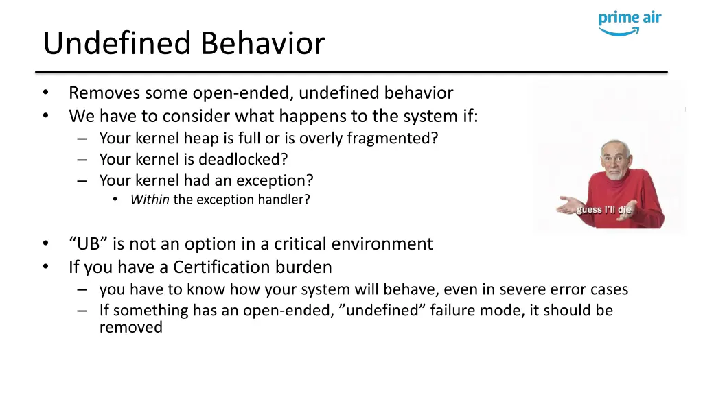 undefined behavior