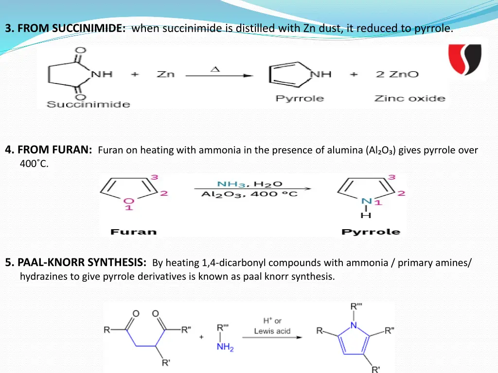 3 from succinimide when succinimide is distilled