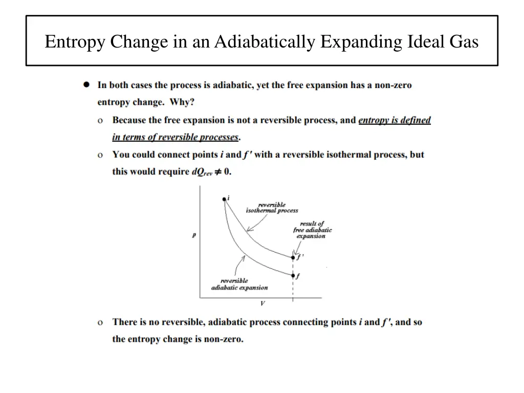 entropy change in an adiabatically expanding 1
